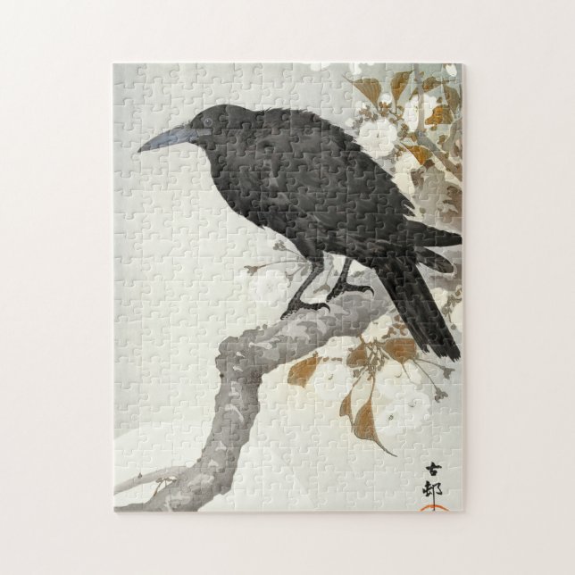 Quebra-cabeça Corvo Koson Japonês Pássaro Corvo (Vertical)