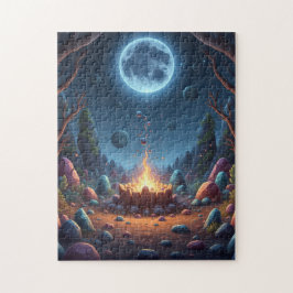 Quebra-cabeça Cosmic Fire Magic Night Campfire Puzzle - Fantasy 