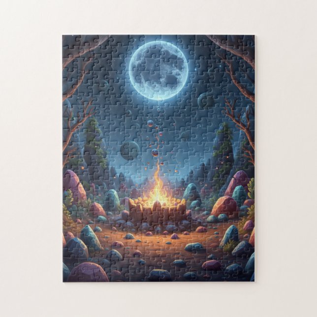 Quebra-cabeça Cosmic Fire Magic Night Campfire Puzzle - Fantasy  (Vertical)