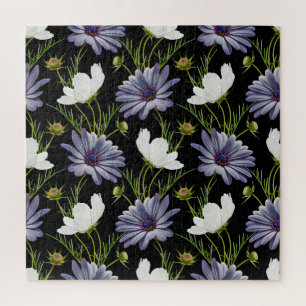 Quebra-cabeça Cosmos Daisy Floral Collage Sem Sede
