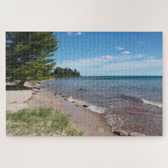 Quebra-cabeça Costa de Brunette Park — Lago Superior, Michigan (Horizontal)