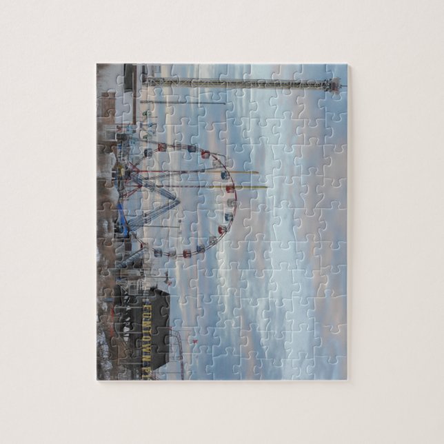 Quebra-cabeça Costa do jérsei do cais de Funtown do nascer do (Vertical)