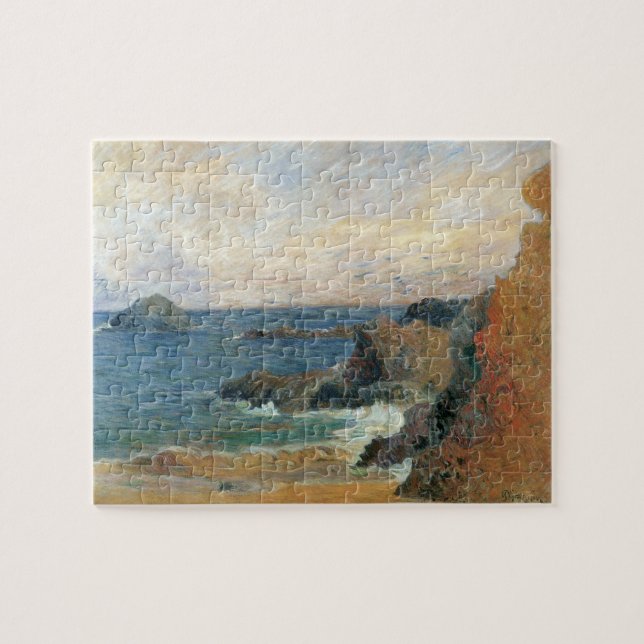 Quebra-cabeça Costa Rochosa de Paul Gauguin, Impressionismo Vint (Horizontal)