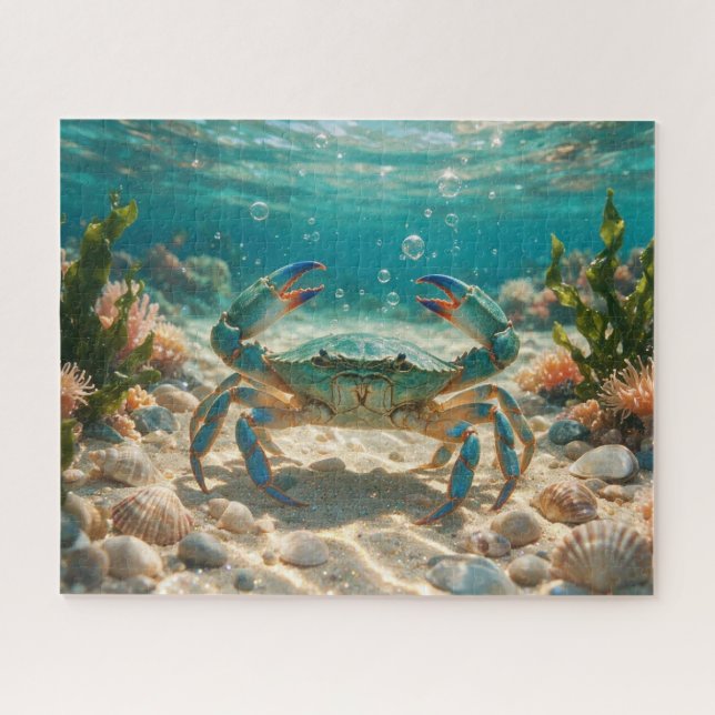Quebra-cabeça Costeiro de Caranguejo Azul (Horizontal)
