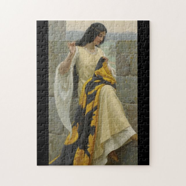 Quebra-cabeça Costurando o padrão por Edmund Leighton, C. 1911 (Vertical)