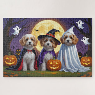 Quebra-cabeça Coton De Tulear Cachorros Pumpkin Halloween Engraç
