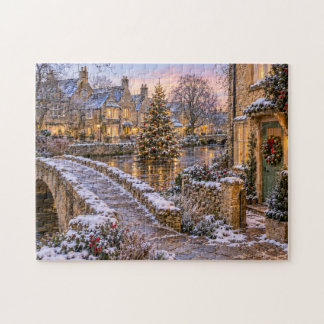 Quebra-cabeça Cotswolds Aldeia de Natal Nevada & Ponte