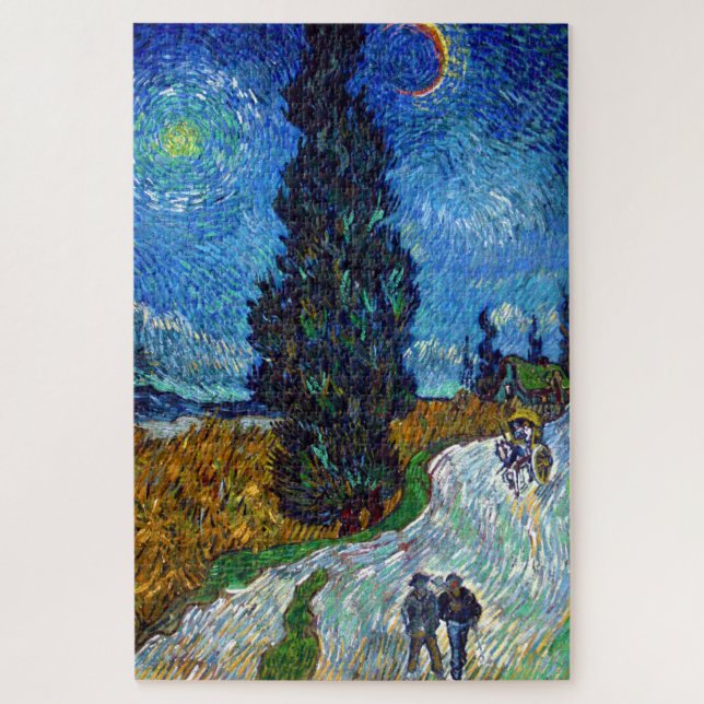 Quebra-cabeça Country Road in Provence by Night, Van Gogh (Vertical)
