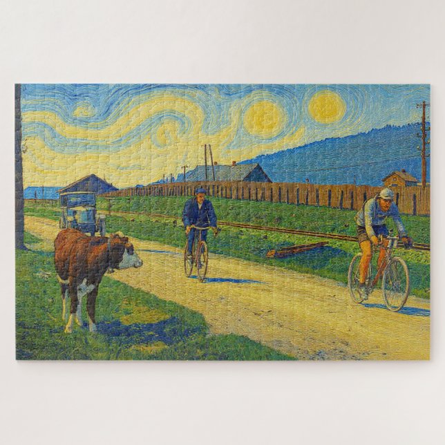 Quebra-cabeça Cow Watching Jules Buysse Tour de France 1926 (Horizontal)