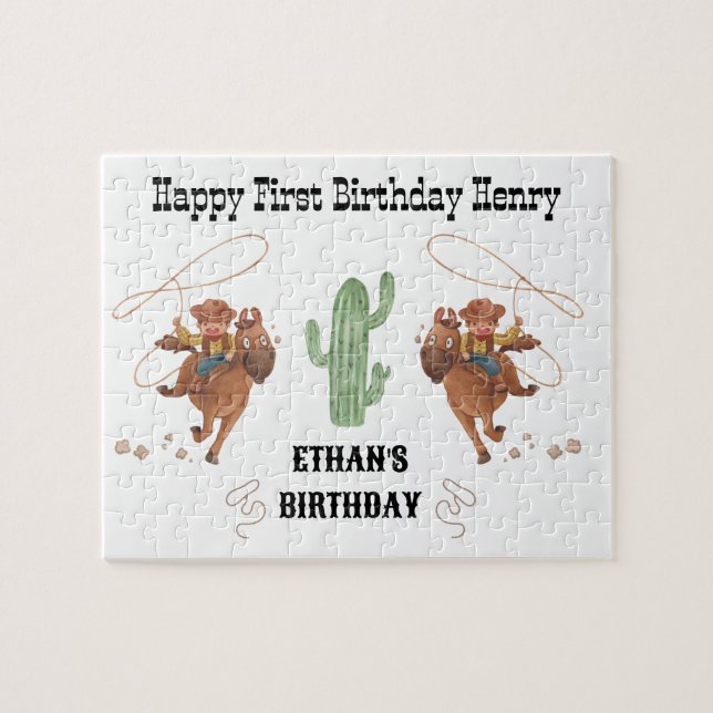 Quebra-cabeça Cowboy Birthday Rodeo (Horizontal)