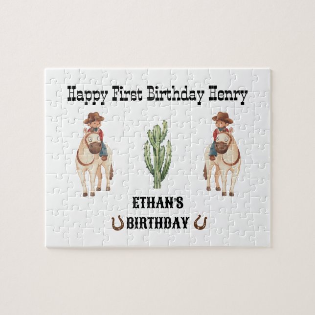 Quebra-cabeça Cowboy Birthday Rodeo (Horizontal)