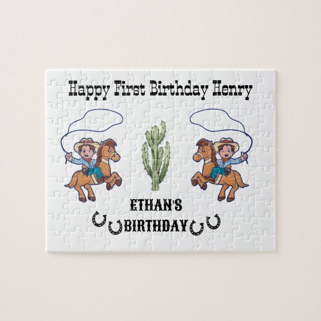 Quebra-cabeça Cowboy Birthday Rodeo (Horizontal)