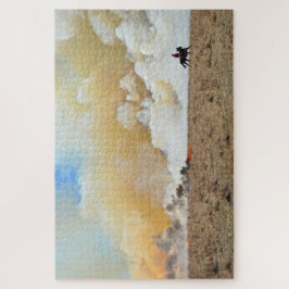 Quebra-cabeça Cowboy Começando uma Queima Controlada