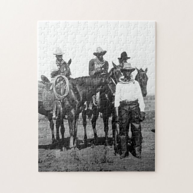 Quebra-cabeça Cowboys Negros Em Bonham Texas 1890 (Vertical)