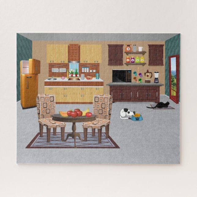 Quebra-cabeça Cozinha Meow-nífica (Horizontal)