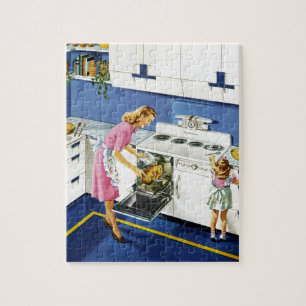 Quebra-cabeça Cozinha retro #2 da mãe/filha