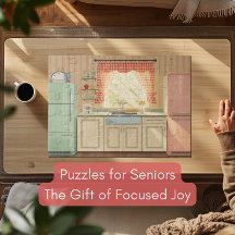 Cozinha retrô dos anos 50 Puzzle Demência Nostálgi