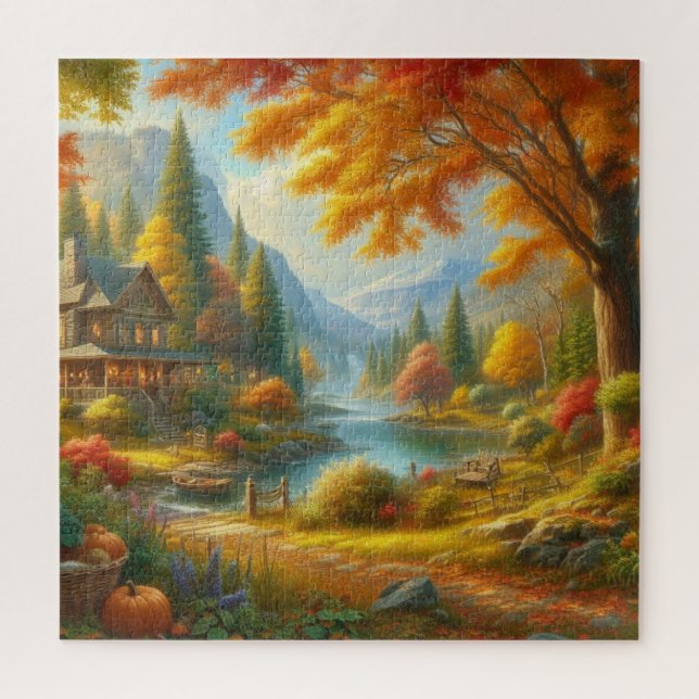 Quebra-cabeça Cozy Cabin In The Woods (Vertical)