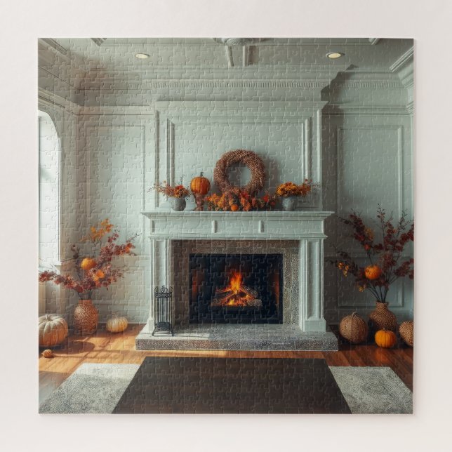 Quebra-cabeça Cozy fireplace (Vertical)