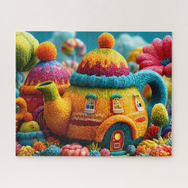 Quebra-cabeça Cozy Whimsical Pastel Fairy Town