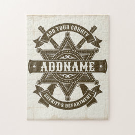 Quebra-cabeça Crachá de fuzis-adjuntos do Xerife Oeste Personali