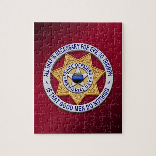 Quebra-cabeça Crachá Estrela Azul Fino (Vertical)