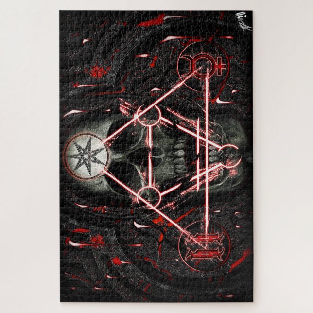 Quebra-cabeça crânio 888 (Vertical)