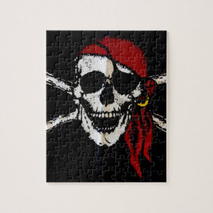 Quebra-cabeça Crânio Pirata E Crossbones