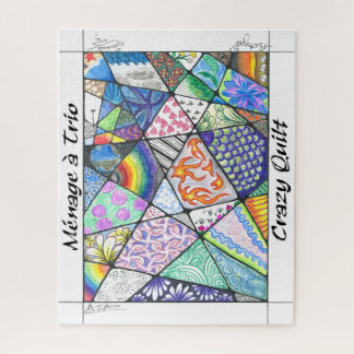 Quebra-cabeça Crazy Quilt com arte de Menage a Tri