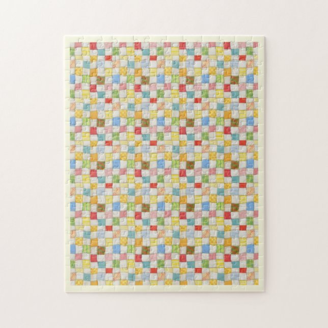 Quebra-cabeça CRAZY QUILT Puzzle 11x14 / Creme (Vertical)