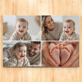 Quebra-cabeça Create Your Own 4 Photo Collage Cute Baby 