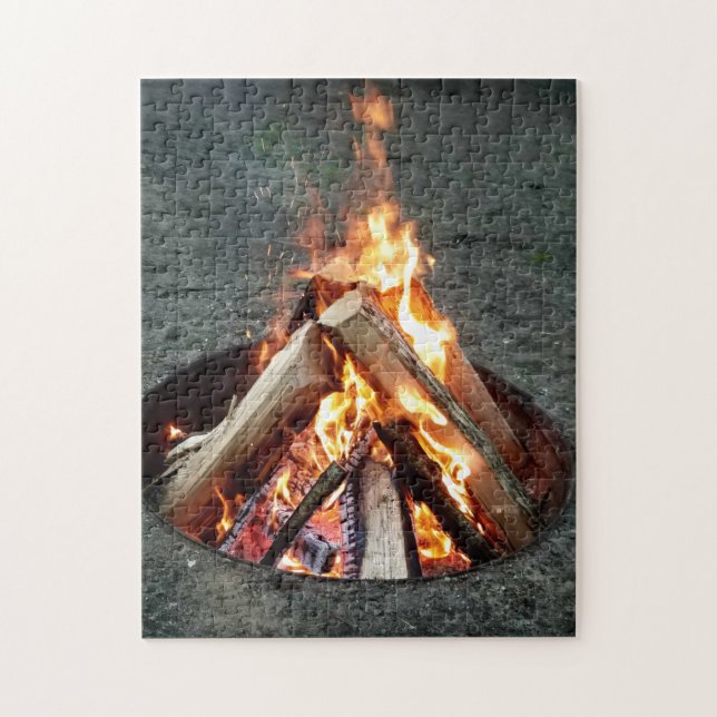 Quebra-cabeça Creative camping fire campfire photo jigsaw puzzle (Vertical)