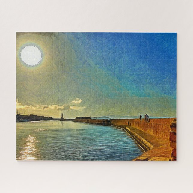 Quebra-cabeça Crete.Evening nas cores do por do sol (Horizontal)