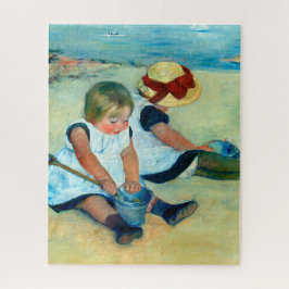 Quebra-cabeça Crianças brincando na praia por Mary Cassatt
