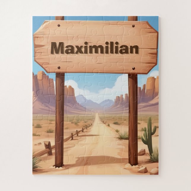 Quebra-cabeça Crianças de Estradas do Deserto Personalizadas (Vertical)