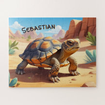 Crianças de tartarugas personalizadas no deserto