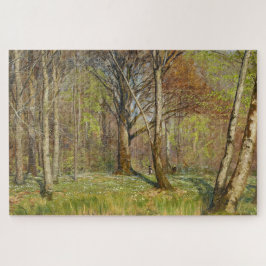 Quebra-cabeça Crianças na floresta primavera H.A. Brendekilde