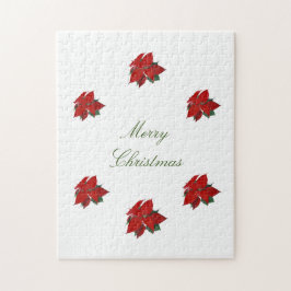 Quebra-cabeça Crianças Natal Red Poinsettia