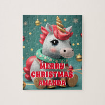 Crianças Personalizadas de Natal do Unicórnio Boni