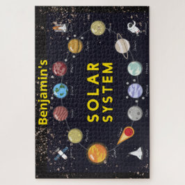Quebra-cabeça Crianças Sistema Solar Monograma Via Látea Planeta