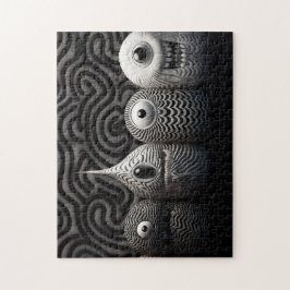 Quebra-cabeça Criaturas unidas em cores neutras