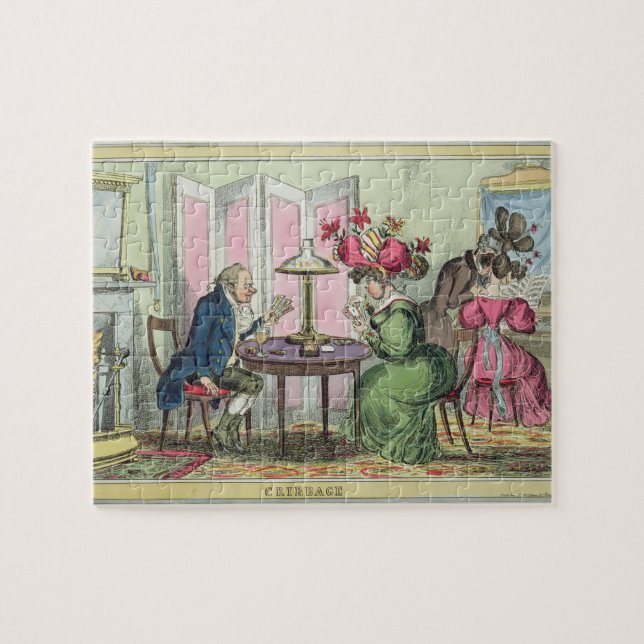 Quebra-cabeça Cribbage, publicado por Thomas McLean, Londres (Horizontal)