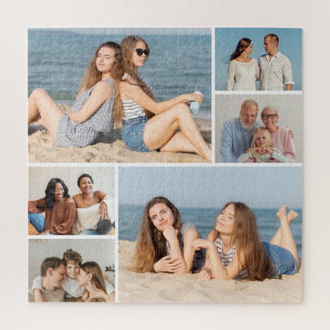 Quebra-cabeça Crie a sua própria colagem de 6 fotos (Vertical)