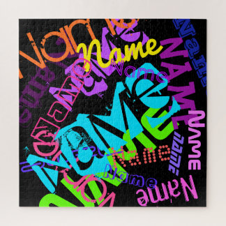 Quebra-cabeça Crie qualquer nome Cores Brilhantes Personalizávei