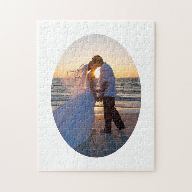 Quebra-cabeça Crie seu próprio casamento em forma oval 11x14 (Vertical)