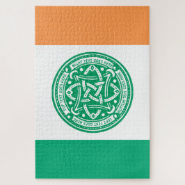 Quebra-cabeça Crie Seu Próprio Nó Celta Shamrock Verde Irlandês