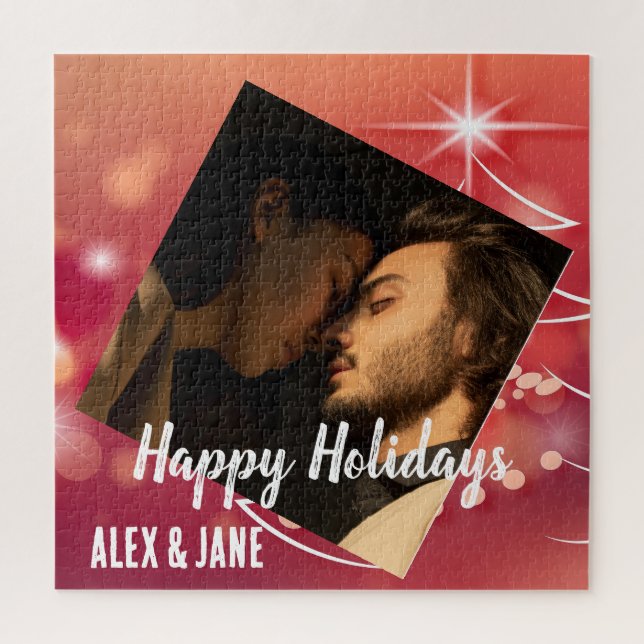 Quebra-cabeça Crie sua própria foto, script moderno, feriados de (Vertical)