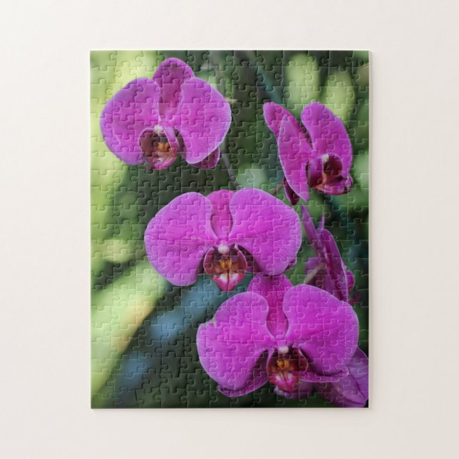 Quebra-cabeça Crie Sua Própria Orquídea Roxa Bonita Flor  (Vertical)