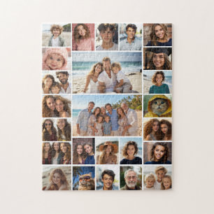 Quebra-cabeça Crie uma Colagem de Fotos Personalizada - 25 Fotos