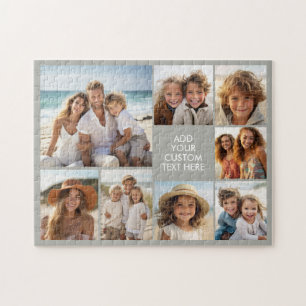 Quebra-cabeça Crie uma Colagem Personalizada de 8 Fotos com Text